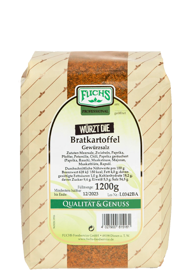 Fuchs Würzt Die Bratkartoffel - Gewürzsalz (1,2kg) 2 Fuchs Würzt Die Bratkartoffel - Gewürzsalz (1,2kg) – Bild 2
