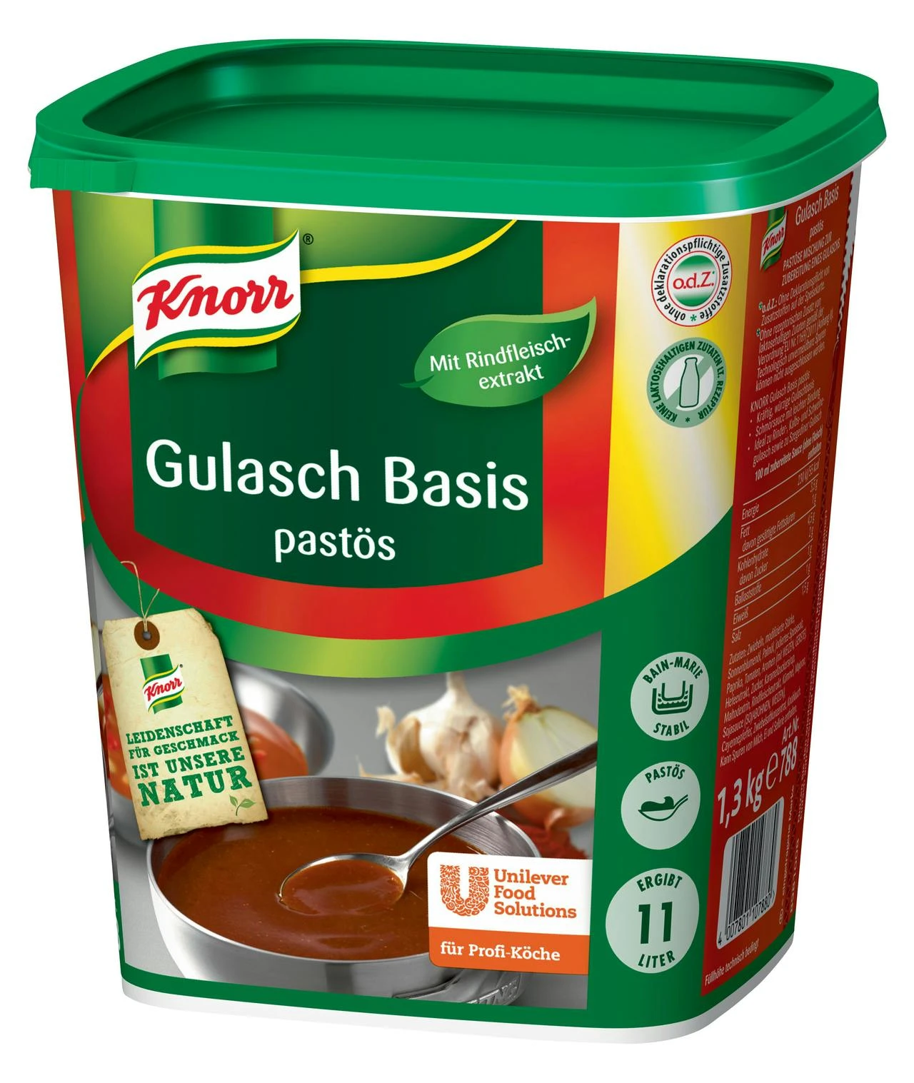 Knorr Gulasch Basis Pastös (1,3 Kg) 1 Knorr Gulasch Basis Pastös (1,3 Kg)