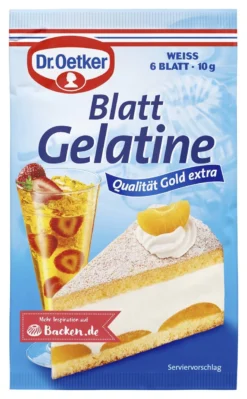 Lebensmittelgeschäft 33 Dr. Oetker Blattgelatine Weiß 6 Portionen (10 G)