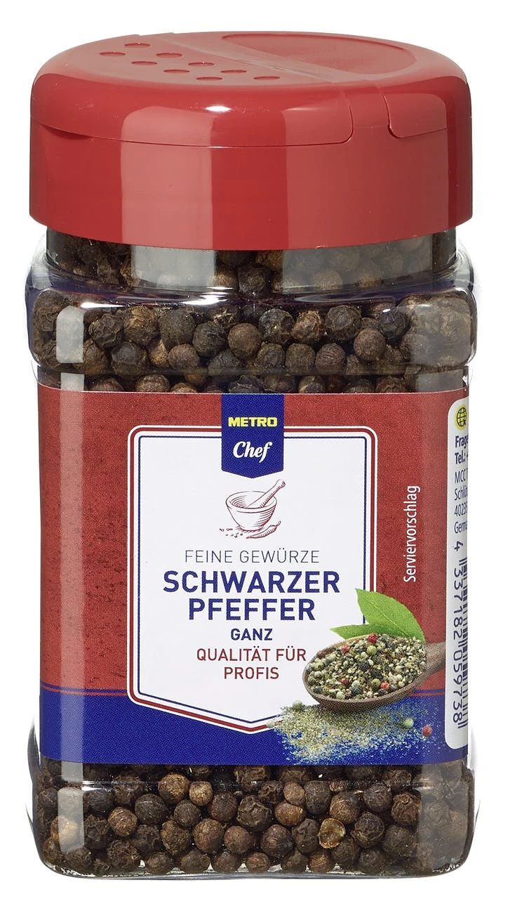 METRO Chef Pfeffer Schwarz Ganz (500 G) 2 METRO Chef Pfeffer Schwarz Ganz (500 G) – Bild 2