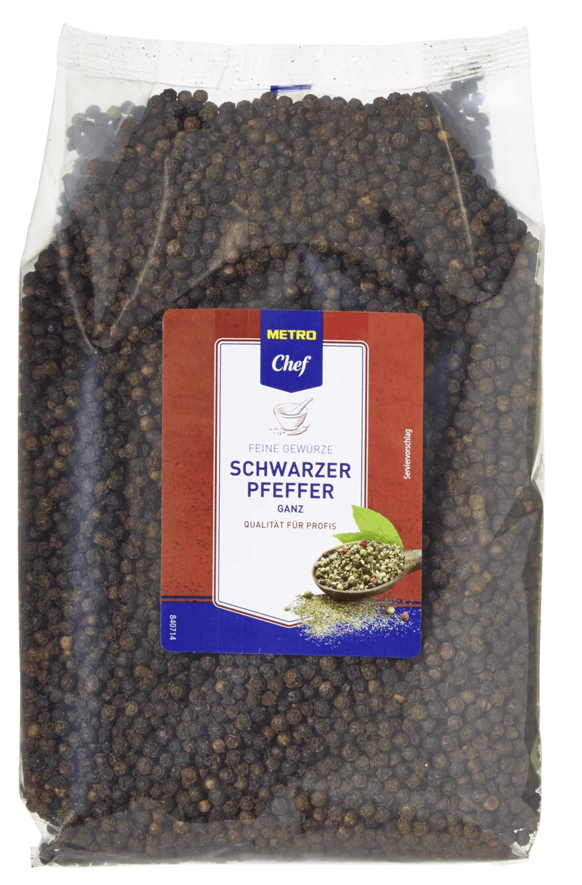 METRO Chef Pfeffer Schwarz Ganz (500 G) 3 METRO Chef Pfeffer Schwarz Ganz (500 G) – Bild 3